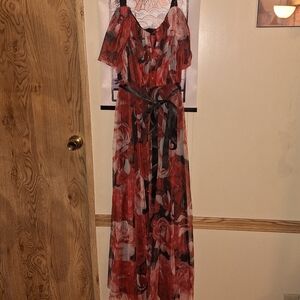 Rose Print Maxi Dress Lovely Grace Size 1XL